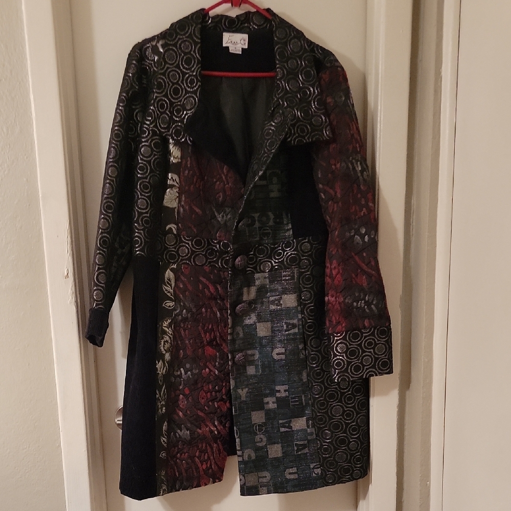 Elegant Patchwork Trench Coat